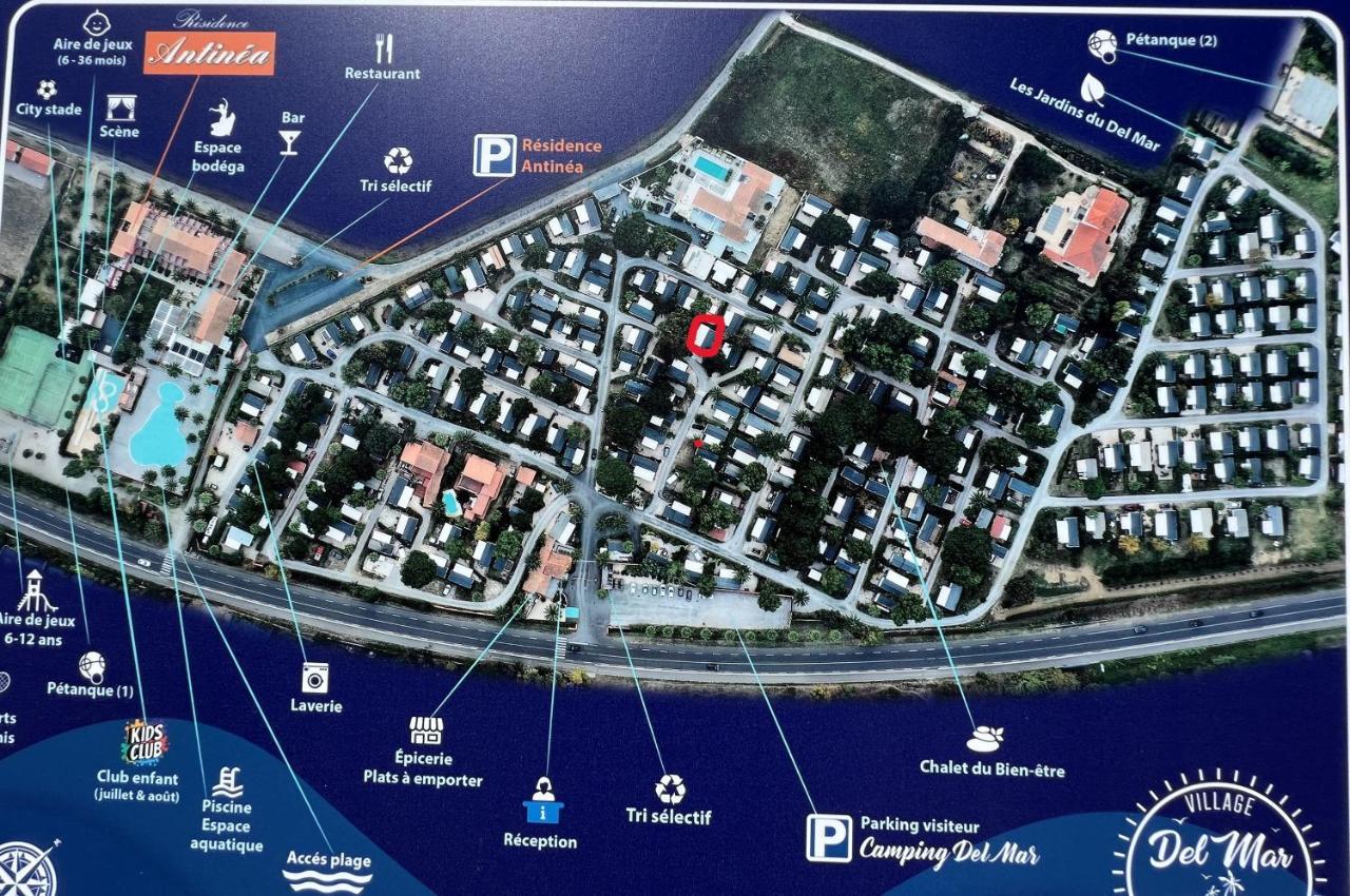 Camping Del Mar 10, Mobil Home Petit Paradis, 6 Personnes, Bord De Mer, Camping Del Mar Village Argeles-sur-Mer Ngoại thất bức ảnh